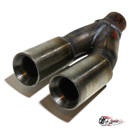 Насадка на глушитель раздвоенная № 4 без выреза бампера ровная 51