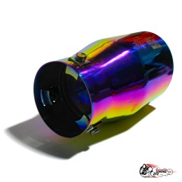 Насадка на глушитель универсальная HKS НЕО ХРОМ со скосом (Выход 100мм)