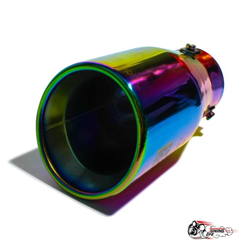 Насадка на глушитель универсальная HKS НЕО ХРОМ со скосом (Выход 100мм)