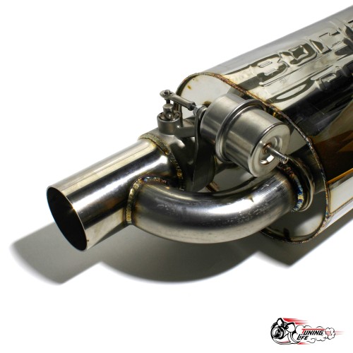 Глушитель (250мм) БОРЛА с вакуумной заслонкой 63мм ПРАВАЯ