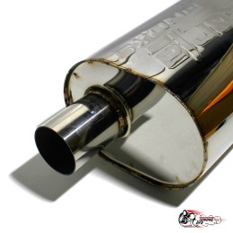 Глушитель (250мм) БОРЛА с вакуумной заслонкой 63мм ЛЕВАЯ