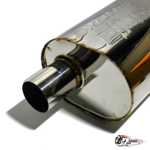 Глушитель (250мм) БОРЛА с вакуумной заслонкой 63мм ЛЕВАЯ