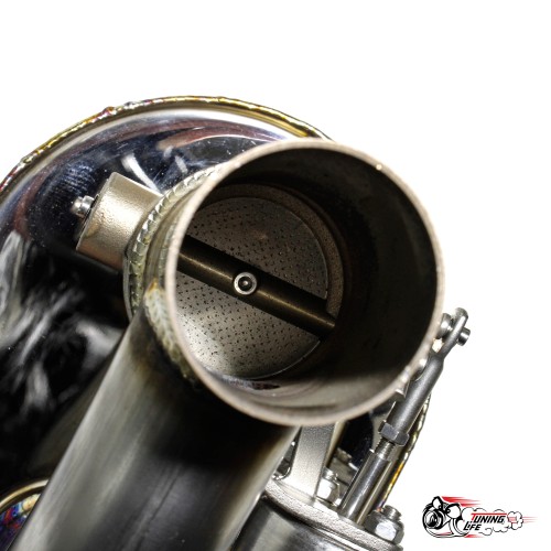 Глушитель (250мм) БОРЛА с вакуумной заслонкой 63мм ЛЕВАЯ