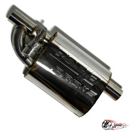 Глушитель (250мм) БОРЛА с вакуумной заслонкой 51мм ПРАВАЯ