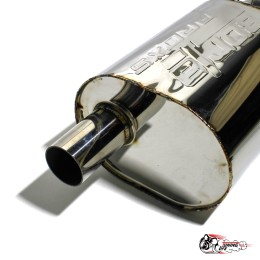 Глушитель (250мм) БОРЛА с вакуумной заслонкой 51мм ЛЕВАЯ