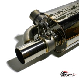 Глушитель (250мм) БОРЛА с вакуумной заслонкой 63мм ЛЕВАЯ