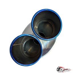 Глушитель HKS Двойной 300/550 с опалом 63 мм вход 68 выход