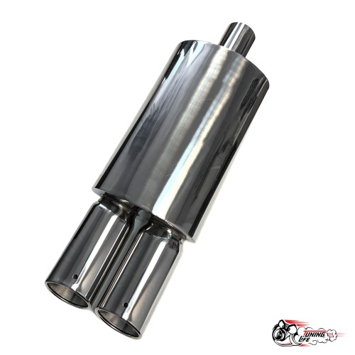 Глушитель HKS Двойной без опала 57мм вход 68 выход