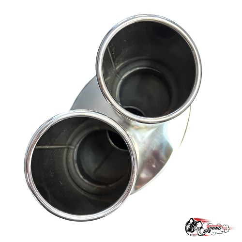 Глушитель HKS Двойной 300/550 без опала 63 мм вход 68 выход