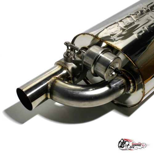 Глушитель (250мм) БОРЛА с вакуумной заслонкой 51мм ПРАВАЯ