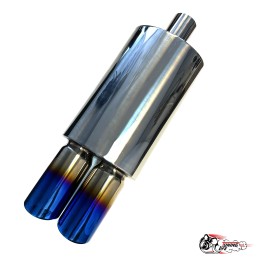 Глушитель HKS Двойной с опалом 57мм вход 68 выход