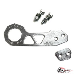 Петля буксировочная Password JDM загнутая серебро