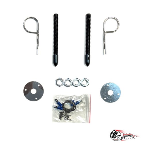 Замки капота OMP черные со шплинтами