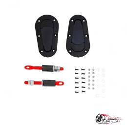 Замки капота D1 черные