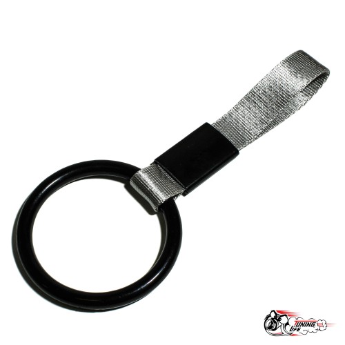 цурикава круглое кольцо черное, серая ткань