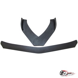 Сплиттер универсальный 3 детали SALMAN карбон мат