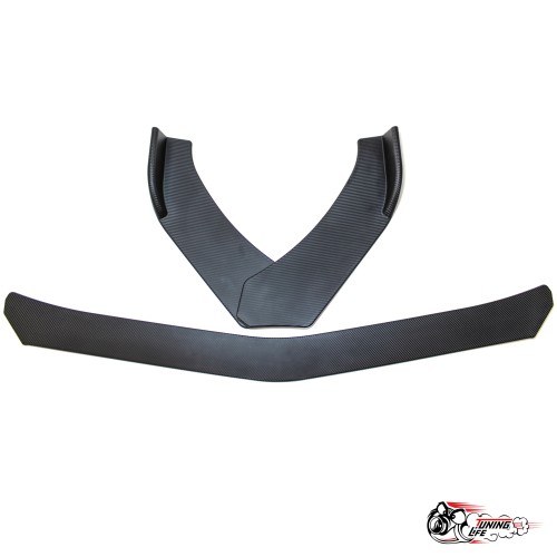 Сплиттер универсальный 3 детали SALMAN карбон мат