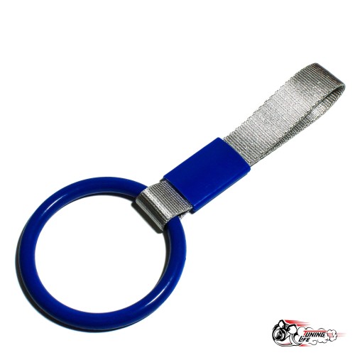 цурикава круглое кольцо синее, серая ткань