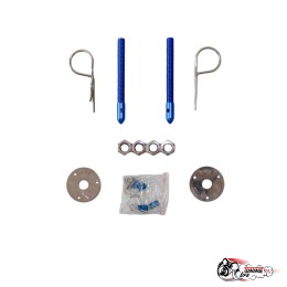 замки капота OMP синие