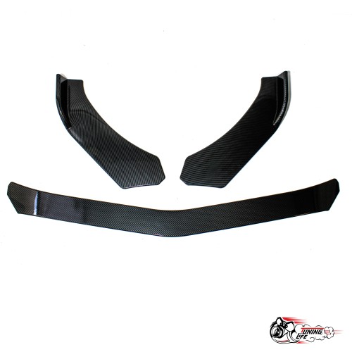 Сплиттер универсальный 3 детали SALMAN карбон глянец