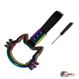 цурикава кот (хеллоу китти) нео хром , черная ткань