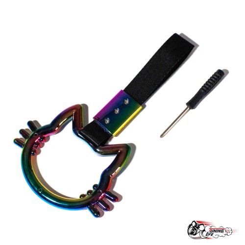 цурикава кот (хеллоу китти) нео хром , черная ткань