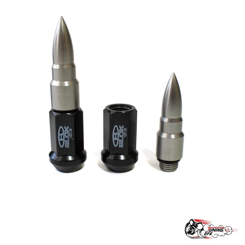 Гайки колесные Blox M12х1,25, серебро сталь пули