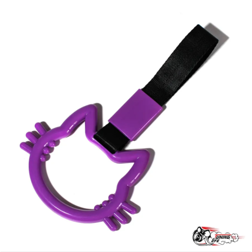 цурикава кот (хеллоу китти) фиолетовый , черная ткань