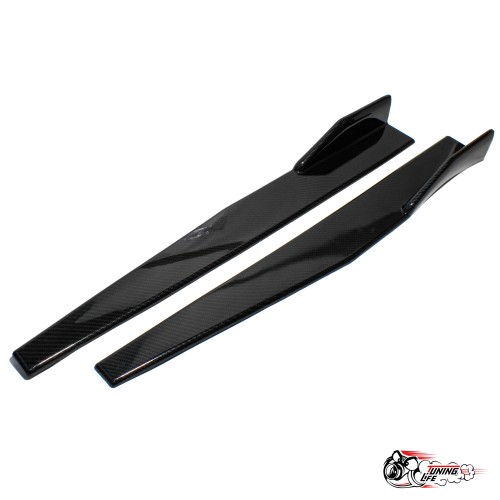 Накладки на пороги универсальные карбон глянец (85 см)