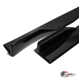 Накладки на пороги универсальные карбон глянец (85 см)