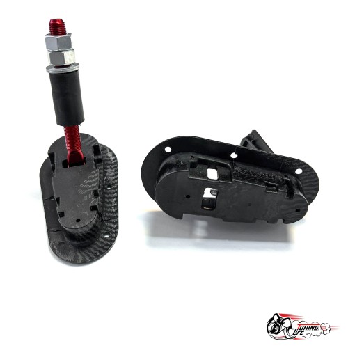 Замки капота D1 Карбон (аквапринт)