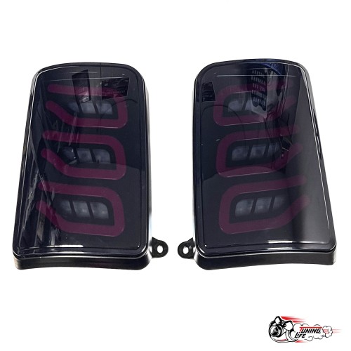 Фонари светодиодные Нива мерседес 222 стиль (тонированные) (LEDZILLA) B100-B