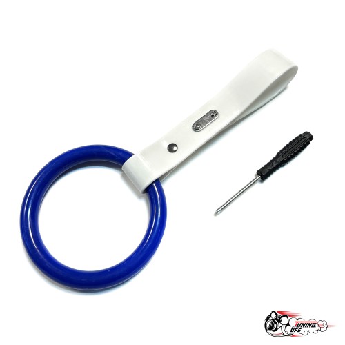 Цурикава круглое кольцо синее, подвес белый пластик