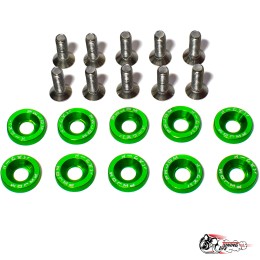 Шайбы с болтами декоративные JDM зеленые