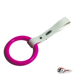 Цурикава круглое кольцо розовое, подвес белый пластик