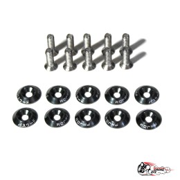 Шайбы конусные с болтами декоративные JDM темно - серые