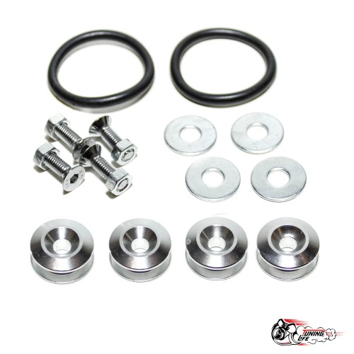 Крепления для обвесов JDM серебро