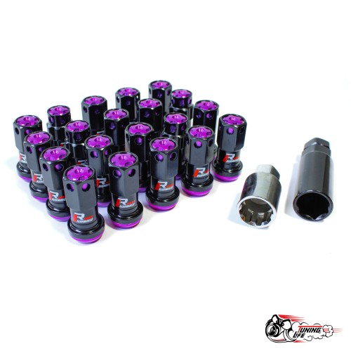 Гайки стальные MAX GUARD (с секреткой) фиолетовые 1.25