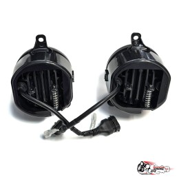 ПТФ LED Приора с ангельскими глазками 2х режимные желт,бел. (LEDZILLA)