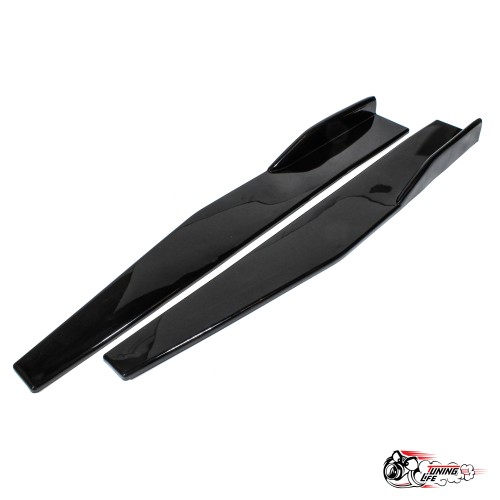 Накладки на пороги универсальные черный глянец (75 см)