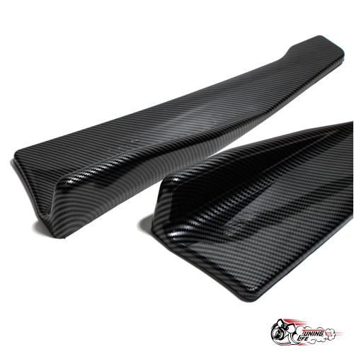 Накладки на пороги универсальные карбон (48см)