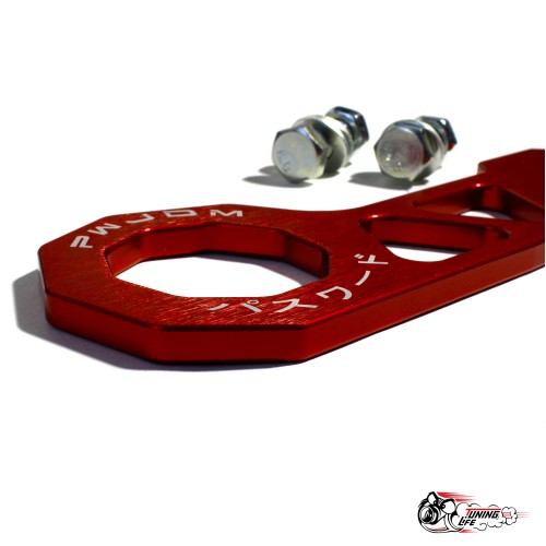 Петля буксировочная Password JDM загнутая красная