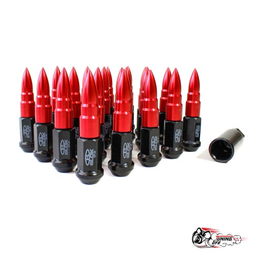 Гайки колесные Blox M12х1,25, красные сталь пули