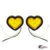 Поворотники Сердечки Желтые