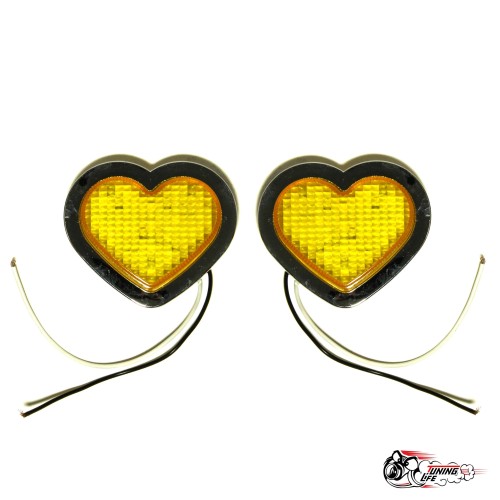 Поворотники Сердечки Желтые