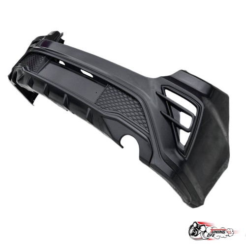 Бампер задний Киа Рио 4 КУДОС под раздвоенный глушитель Юрол