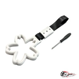 Цурикава белый цветок, черная ткань