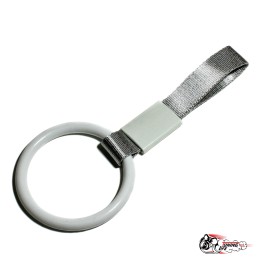 цурикава круглое кольцо белое, серая ткань