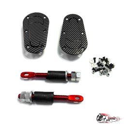 Замки капота D1 Карбон (аквапринт)