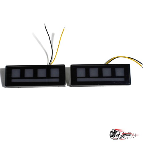 Повторители поворотов нива квадратики с полоской желтые (N014)